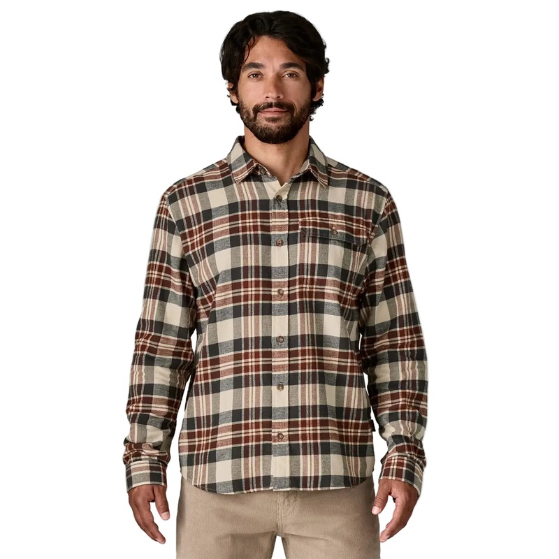 Patagonia M’s L/S Lightweight Fjord Flannel Shirt Foggy: Virtually Blue / FOVB XXS