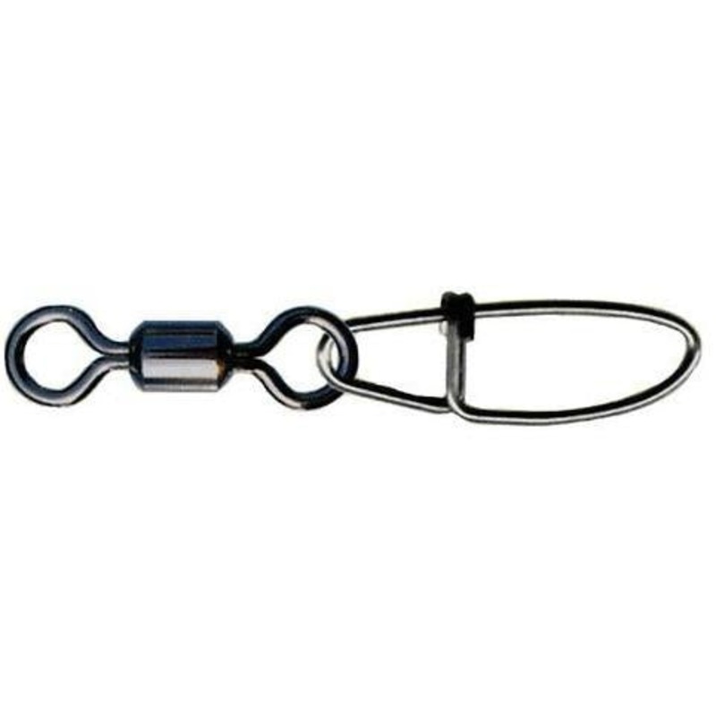P-Line Single Rolling Barrel Swivel w/ Cross Lock Snap 10 – 12 pack