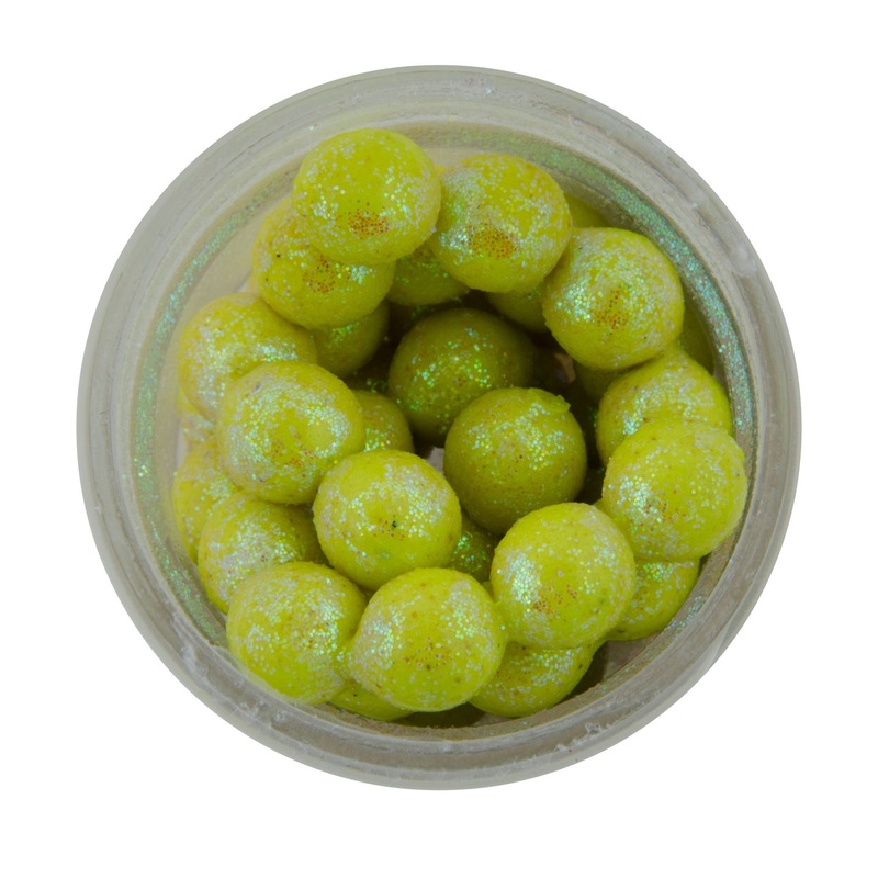 Berkley Sparkle Power Eggs Floating Magnum Chartreuse with Scales