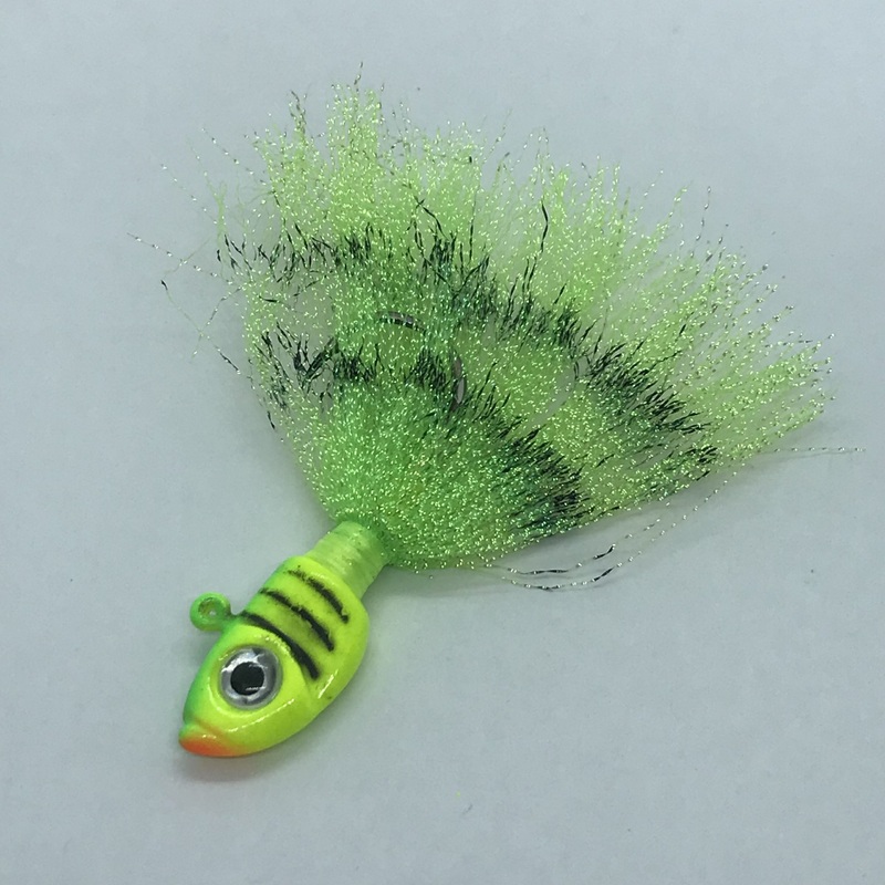 BnR Tackle Walleye Hair Jigs Black Magic 3/8 oz