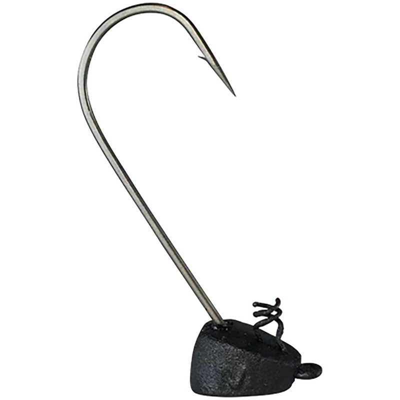 Mustad Alpha Point A-Tak Stand Up Jighead – 3 Pack Matte Black 1/4 oz – 3/0
