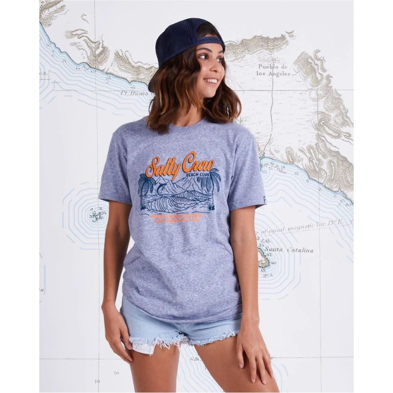 SALTY CREW TROPICANA BOYFRIEND TEE VINTAGE INDIGO M