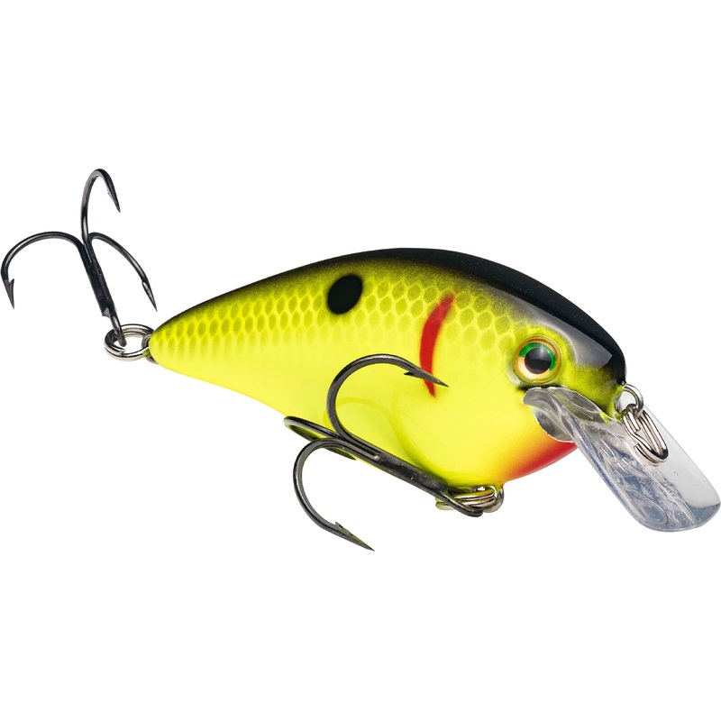 Strike King KVD Square Bill 1.0 Silent Crankbait Black Back Chartreuse